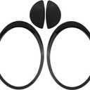 Osompar Headlight Trim Ring with Headlight Washer Cover Compatible with 2007-2015 MINI Cooper Gen2 R55 R56 R57 R58 R59 Black Pair Replaces 51137149905 61672752559 Driver Passenger Side