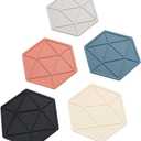 Silicone Trivets for Hot Dishes,Star Dersign Set of 5 pcs Non-Slip & Heat Resistant Modern Kicten Hots Pads for Table, Trivets for Hot Dishes & Cookware