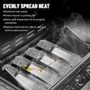 Universal Stainless Steel Adjustable Grill Heat Plates Heat Tents Heat Shields Grill Burner Cover,Compatible with Charbroil, Nexgrill, Brinkmann, Dyna Glo etc.,Extends from 11.75" up to 21" L, 4 Pack