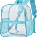 USPECLARE Clear Backpack for Stadium Approved 12612, Water proof Clear Bag for Stadium Events and Concert Work Sport Event (Blue Pvc)