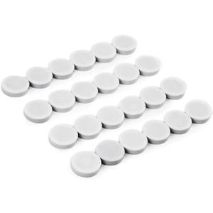 Bullseye Office 24 Round White Fridge Magnets, Button Shaped, Small Colorful Magnetic Discs for Kitchen, Cabinet or Classroom, Perfect Whiteboard Supplies for Teachers (White)