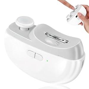 Allyplay 2025 Upgraded Electric Nail Clipper, Electric Nail File, 2 Speeds Automatic Nail Trimmer with LED Light & Clip Storage - USB Rechargeable for Baby, Kids, Adults, Seniors