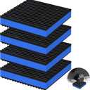 4 Pack Anti Vibration Pads for Washing Machine 4"x4"x7/8", Sound Isolation Vibrating Pad Ribbed Rubber Damping Mat EVA Center for Air Compressors, Conditioner, Treadmill, HVAC Washer Dryer