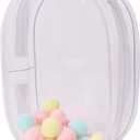 Clear Figure Display Bag with Keychain Blind Box Case Carrying Bag Keychain Pouch Charms for Collectibles (Medium (for 5"-6" have a seat), Transparent)