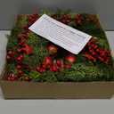 Christmas Red Wreaths for Front Door 20 Inches, Xmas Farmhouse Winter Wreath with Bells Balls Berry Stars for Window Outdoor Outside, Artificial Holiday Rustic Wreath for Indoor Porch Decor