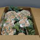 6 Set Baby Shower Bear Table Centerpieces Decortion Sage Green Bear with Eucalyptus Wreath Wood Slices Welcome Baby Table Toppers for Boy Or Girl Gender Reveal Party Favors