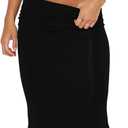 Skirt Sets Women 2 Piece Outfits - Sexy Two Pc Sleeveless Tank Crop Top Fold Over Maxi Long Skirts (Medium, Black)