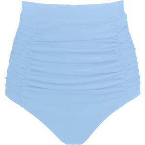 RELLECIGA Women's High Waisted Bikini Bottom Tummy Control Ruched Full Coverage Swim Bottom (Medium)