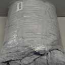 ZIQINPSQ Queen Size Flannel Fitted Sheet - 1 Piece Winter Warm Deep Pocket (15") Bed Sheet, Shrink & Fade Resistant, Hotel Quality, Light Grey