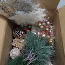 200-Piece Christmas Pinecone Decor Set, Natural Pinecone Acorns Berry Pine Branch Ornaments for Autumn and Winter Crafts Decorating, Bowl Vase Fillers, DIY Crafts Home Xmas Tree Gift Party Supplies