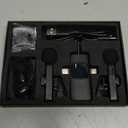 PQRQP 3 in 1 Professional Wireless Lavalier Microphone for iPhone, Android, Camera, Wireless Microphones, Mini Microphone, Crystal Clear Sound Quality for Recording, Live Streaming, Microphone Clips (Elegant Black)