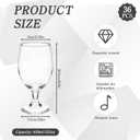 36 Pcs Clear Glasses 13.5 Oz Glass Stemmed Drinks Cup for Dishwasher Wine Juice Milk Beer Cold Beverages, Small