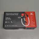 VEECAP Automatic Electric Fuel Transfer Pump with Auto-Stop, 3.8GPM & 51" Hose & 4 Size Adapters Gas Can Pump with Leak Protection for Gasoline, Diesel, Kerosene, Gifts for Men Dad Him - 2nd Gen Black