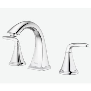 Pfister Pasadena Bathroom Sink Faucet, 8Inch Widespread, 2Handle, 3Hole, Polished Chrome Finish, LF049PDCC