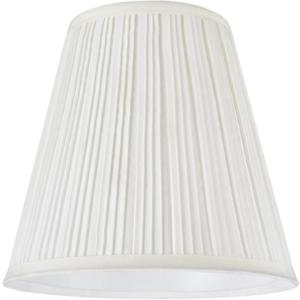 Aspen Creative 33004A, Transitional Pleated Empire Spider Construction Lamp Shade in Off White, 9" wide (5" x 9" x 8-1/2")
