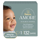 Pampers Amore Baby Diapers Size 1, 132 Count