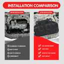 Engine Guards Mud Flaps for Ford Focus 2012 2013 2014 2015 2016 2017 2018 Front Engine Splash Shield Guards Suitable for Focus ST/RS Under Engine Cover Directly Replace Original One Black