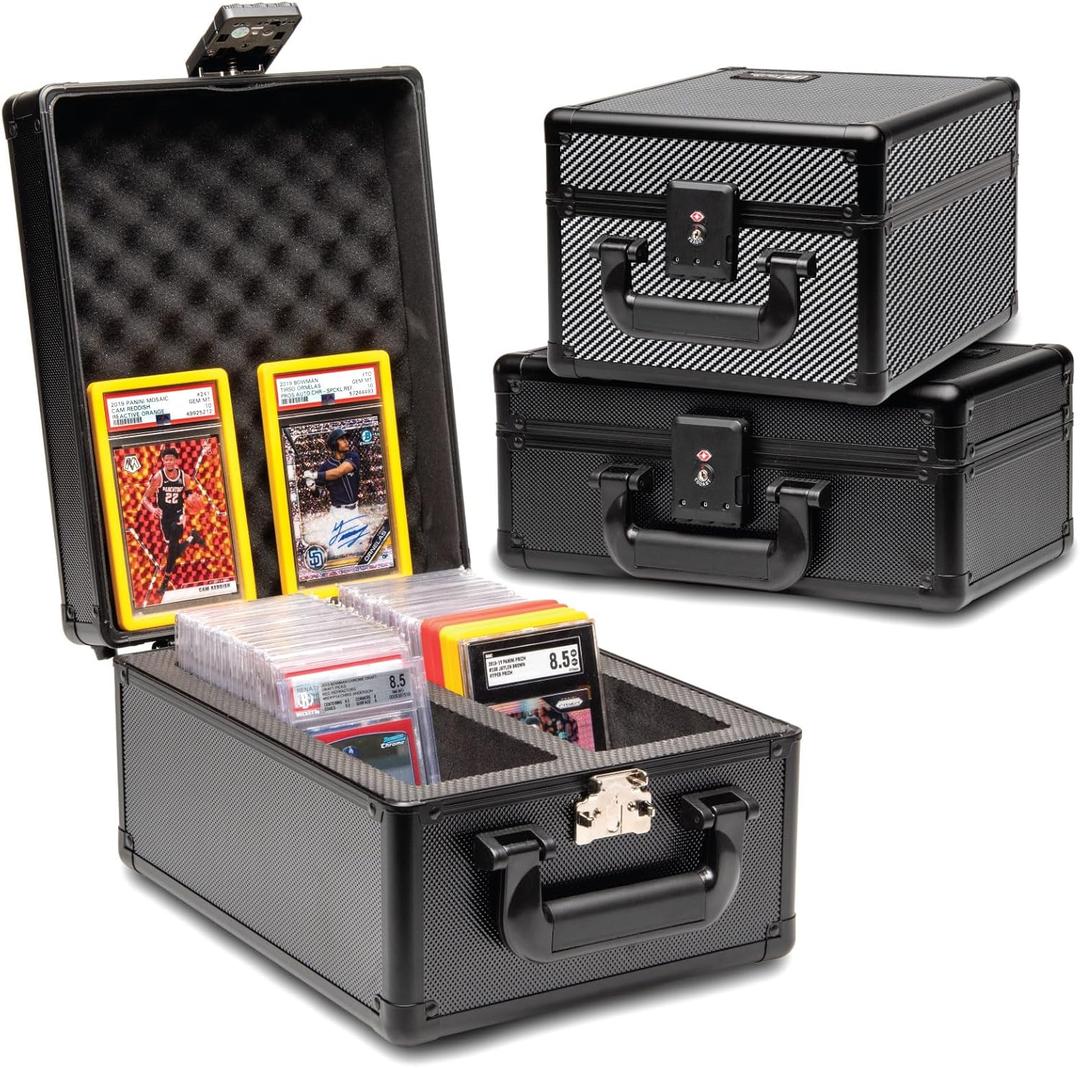 SLAB ARMOR 2 Row Graded Card Storage Box PSA Card Slab Case For Graded cards Holds 80+ Slabs 2 Row Graded Card Case for PSA Slab Box Graded 2 Row Card Storage Box Sports Baseball Card Collector Gifts