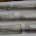 24 Pack White Pillar Candles + 24 Pack Vertical Ribbed Clear Glass Cylinder Holders, Hurricane Candle Shades for Wedding, Home, Party Table Centerpieces Decor