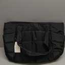 Tote Bag for Women with Zipper, Quilted Puffer Tote Bag with Compartments, Lightweight Puffy Work Bags for Women Travel