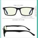 Eyekepper 2 Pack Computer Reading Glasses Blue Light Blocking Readers for Men Women, Black, 1.0 x
