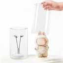 Figure Display Case with Doll Stand Holder (1 Pack),Stackable Acrylic Display Cases for Collectibles