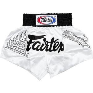 Fairtex Muay Thai Boxing Shorts Traditional Styles (Large, White)