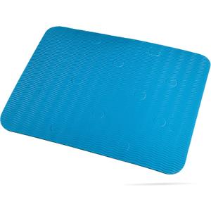 Waterproof Shower Chair Cushion Soft Foam Pad for Shower Seat Inside Bathroom, Non Slip Stripes Surface Bathtub Mat with Stickable Backing, Bath Rug Dry Quickly