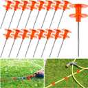 20 Pieces 10 Inch Garden Hose Guide Sturdy Rustproof Zinc Metal Stake Garden Hose Stakes for Holding Flower Bed Indoor Plants Water Hose Holder