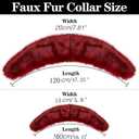 Dikoaina Women's Faux Fur Collar Scarf Wrap, Winter Warm Neck Warmer, Elegant Decorative for Coat Jacket Outwear (Pink, XL)