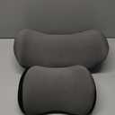 2025 Car Headrest & Lumbar Support Cushion, Car Lumbar Support Pillow and Neck Pillow Kit, Ergonomic Seat Headrest and Backseat for Neck Back Pain Relief (Gray)