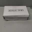 GRACESTRIDE Women's Slingback Heels Low Chunky Heel Buckle Strap Pumps Square Toe Wedding Dress Shoes 8, Black