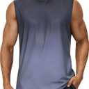 EZRUN Men's Workout Sleeveless Shirts UPF 50+ Summer Beach Swim Shirt Quick Dry Gym Muscle Fitness Running Tank Tops (Gray, S)