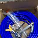 VEVOR Airless Paint Spray Hose Kit, 50ft, 3600 psi High Pressure Fiber Tube with 8 inch Extension Rod Pole, 517 Tip and Tip Guard, 1/4 inch Swivel Joint, for Homes, Buildings, Decks, or Fences