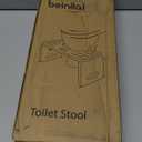 Beinilai Foldable Toilet Stool,7 Inches Poop Stool for Bathroom,Bamboo Toilet Stool Squat Adult,Potty Stool with Anti-Slip Strip (Yellow)