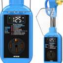 RV Surge Protector 50 Amp with High/Low Voltage Protection, 12000 Joules 50 Amp RV Surge Protector Waterproof, Smart RV Circuit Analyzer w/LED Display, RV Adapter Plug for RV Camper