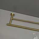 JQK Double Bath Towel Bar, Brushed Gold 30 Inch 304 Stainless Steel Thicken 0.8mm Towel Rack for Bathroom, Towel Holder Wall Mount, 27 Inch Useable Length, TB100L27-BG