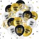 Thank You Balloons We Appreciate You Decorations Black and Gold Employee Appreciation Balloons Decorations Employee Staff Appreciation Gifts Thank You for All You Do Decor for Staff Teacher Nurse