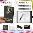 Ctosree 40 Pcs Police Appreciation Gifts Public Safety Field Interview Notebooks with Ballpoint Pen Police Academy Graduation Gifts for Law Enforcement Polices Officer Security Personnel (Black)