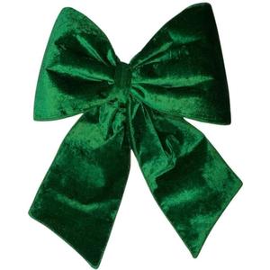 Vickerman 18" x 23" Plush Emerald Velvet Christmas Bow
