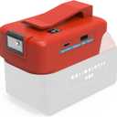 RETRUE Battery USB Charger Adapter for Milwaukee 18V MAX Battery Generator Power Converter with USB Charger Type C and LED Lights for Work RV Camping Travel, Tool Only