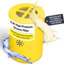 Afina Replacement Filter for Afina Filtered Showerhead & Shower Filter - High Pressure Shower - Reduces Dry Itchy Skin, Dandruff, Eczema, and Dramatically Improves The Condition of Your Skin and Hair (Yellow)