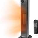 Comfort Zone Oscillating Tower Space Heater with Remote Control for Indoor Use, 30 inch, Digital Adjustable Thermostat, Timer, LCD Display, Safety Tip Over Switch, Overheat Protection, 1500w, MT1030