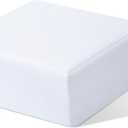 TOPPURE Cube Memory Foam Pillow for Side Sleepers (12"x12"x5" Extra Soft), Cervical Pillow for Neck Pain, Coach Pillow, Travel Pillow, Pillowcase Removeable and Washable, White