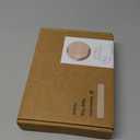 Mikito Organic Cotton Newborn Gifts Box, Unisex Loveys & Accessories incl. Muslin Baby Comforter + Baby Bandana Bib + Wooden Teether + Birth Announcement Sign (Copper)