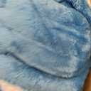 greenoak Heated Blanket Electric Throw 50"X60", Heating Blankets with 10 Heat Levels 8 Hours Auto-Off, Soft Flannel Sherpa Fluffy House Warming Gifts for Grandma Seniors Momt, Pale Blue