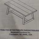 Plank+Beam 72 Inch Farmhouse Dining Table, Solid Wood Rustic Kitchen Table, Large Wooden Rectangular Dinner Table for Dining Room, Home Office, Living Room Furniture, Easy Assembly, Pecan Wirebrush