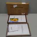 Fun Memories 8x12 Picture Frame - Natural Solid Walnut Wood Frame 8x12 Matted to 6x8 Photos - Walnut Picture Frame with Tempered Glass, Wall Hook Hanging Hardware Included