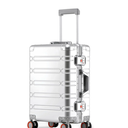 All Aluminum Carry On Luggage 22x14x9 Airline Approved，Zipperless Luggage Premium Aluminum Suitcase Luggage, Hard Shell Carry On Luggage with Spinner Wheels (silver, 20inch)