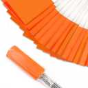 Zozen 50Pack Fluorescent Orange Marking Flags, Writable/15x4x5 Inch, Yard Flags for Lawn & Irrigation & Landscape & Sprinkler & Survey & Dog Training.